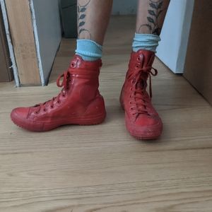 Red Converse Rubber rainboots